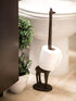 Rustic Brown Cast Iron Giraffe Paper Towel & Toilet Tissue Holder
