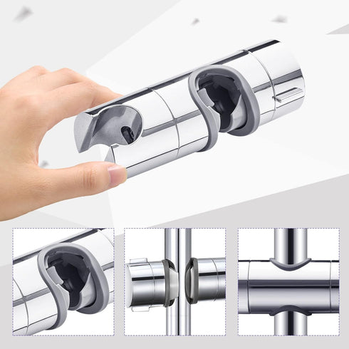 Tailpa Adjustable,18-25MM Replacement,360 Shower Head Holder for Slide Bar O.D. Hand Shower Bracket Holder for Slide