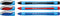 Schneider Slider Memo XB Ballpoint Pen, 1.4 mm, Light Blue Barrel, Pack of 3 Pens: Black, Red, Blue