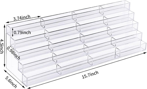 Geetery Acrylic Business Card Holder for Desk, Clear Plastic Stand, Multiple Cards Display Rack for Office Supplies