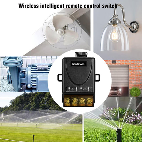 12 Volt Remote Switch Wireless, DC12V/24V/48V/72V/30A Relay with 328FT Long Range for DC Motors and Fans