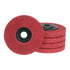 HARFINGTON 5pcs Nylon Fiber Polishing Wheel, 4" x 5/8" Abrasive Wheels, 240 Grit Non Woven Flap Disc for Grinding,
