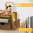 HZE Wooden Desk Organizer with Drawers, Rustic 3-Tier Desktop Organizer, Desktop Drawers with 2 Side Mail Sorting Slots