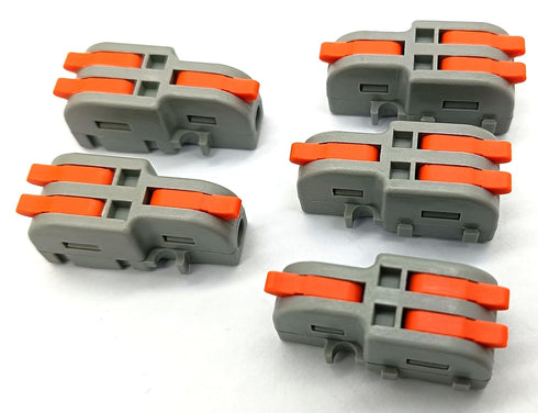 Wire Connectors, Compact Lever Wire Nuts Connectors for Quick Connect 28-12 AWG (1 in 2 Out)