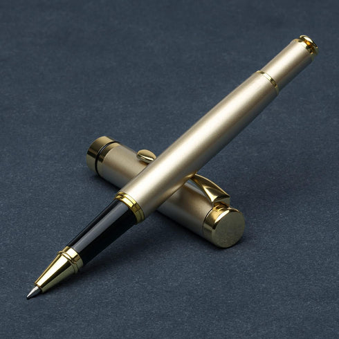 Luxury Ballpoint Pens Best Ball Pen Gift Set for Men & Women Professional Executive Office Nice BallPens Classy Gift Box Ballpoint Black Refill Line width 0.5mm (Gold) by YIVONKA