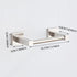 Wall Mount Toilet Paper Holder, Brushed Nickel Bathroom Double Post Pivoting Square Holder for TP, RV Paper Towels