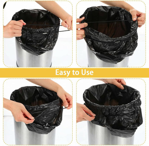 TIESOME 6 Pack 13-30 Trash Can Rubber Bands, Heavy Duty Elastic Trash Bag Holder For Gallon Bins, High Elasticity