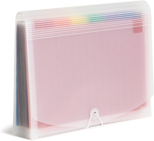 Smead Poly Desktop Expandable File, 24 Pockets, Flap and Cord Closure, Letter Size (70897)