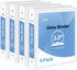 SUNEE 3 Ring Binder 1.5 Inch 4 Pack, Clear View Binder Three Ring PVC-Free for School or Office Supplies, White