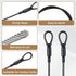 salbsever 2PCS 3mm 60cm Security Cable, Bike Lock Cable, Double Loop Braided Wire Rope with Vinyl Coating, Travel