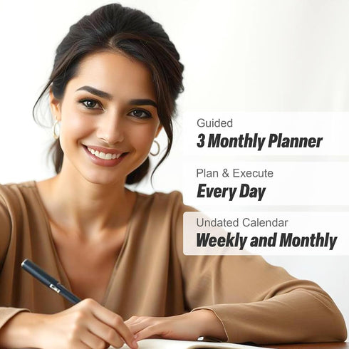 5 90-Day Self Care Journal - Minute Mental Health & Manifestation Journal | Undated Daily Planner for Positivity