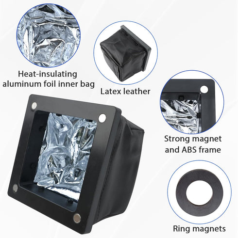 HUHIJIN Dirt Bag Magnetic Metal Shavings Catcher Bag For DrillingMagnetic Drill Shaving Catcher Magnetic Electrical