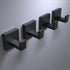 VAEHOLD 4 Pack Robe Towel Hooks for Bathrooms - Matte Black Heavy Duty Wall Mounted Shower Hooks for Kitchen