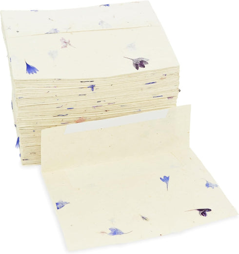 Kathmandu Valley Co. Handmade Lokta Paper Envelopes - 4x6 inch for Wedding Invitations, 100 Pack