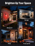 1500LM 30+ IP65 2 Pack OIYN Outdoor Wall Light, Smart RGBICWW Porch Lights Outdoor, Modern Wall Sconce with Scene