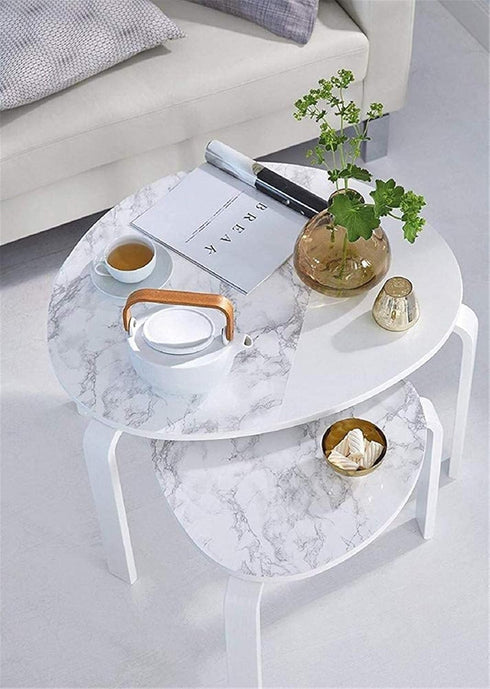 Yancorp White Gray Contact Paper Marble Wallpaper Peel and Stick for Kitchen Countertops Backsplash, 11.8"X120"