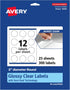 Avery Glossy Clear Round Labels, 2" Diameter, 300 Labels, Print-to-The-Edge, Laser/Inkjet Printable