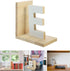 Wooden Letter E Bookends - Stylish Desk Organizer for Books and Files