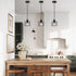 Becvaaoo 1-Light E26 Bulbs 3 Packs Hanging Pendant Light Fixture, Black Pendant Lights Kitchen Island, Farmhouse