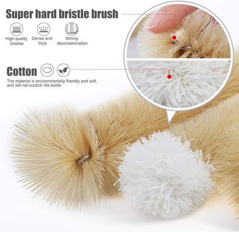 9 Set Set MASTERTOP Pieces Bottle Brush - Long Water Bottle and Straw Brush Cleaning BPA Free Bottle Cleaner Brush