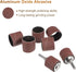 uxcell 50 Pcs 1 Inch Sanding Sleeves Sandpaper Set, 80 Grit with 2 Pcs 0.79 Inch Drum Mandrels for Rotary Tools