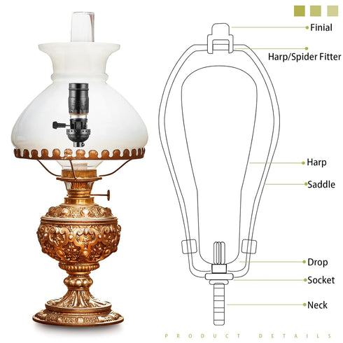 Zonon 2 Packs Lamp Repair Kit, Floor Lamp Rewire Kit with 12 Foot Cord and 3 Way Socket for DIY Tabletop Lighting