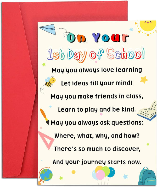 Frvyherz First Day of School Card for Kids, First Day of Schools Gifts