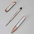 Ballpoint Pen with Gift Box, Retractable 1.0mm Black Ink Pen for Men Women, Refillable, B5 (Rose Gold+Silver)