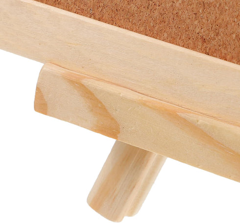 MAGICLULU Wooden Frame Message Board - Pin Board with Wood Easel Display Stand, Tripod Holder, and Cork Notes Box