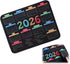 Ryetvok 2026 Calendar Mouse Pad, Non-Slip Rubber Base Desk Mat with Stitched Edge,
