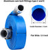 2" x 50ft PVC Lay Flat Discharge Hose with Heavy Duty Reinforced Pump Backwash Assembly, Aluminum Camlock C & E