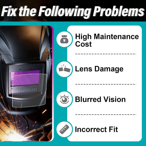 Joworthy 18 216326 MP-10 Pcs Front Lens Replacement Compatible with Miller Digital Elite Welding Helmets - Ultra Clear