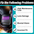 Joworthy 18 216326 MP-10 Pcs Front Lens Replacement Compatible with Miller Digital Elite Welding Helmets - Ultra Clear