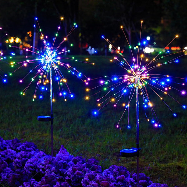 DONGULI Outdoor Solar Garden Lights, 120 LEDs 8 Lighting Modes Waterproof Solar