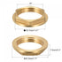 uxcell G1 Lock Nut with Flange, Hex Brass Female Locknut for Plumbing, 2pcs