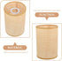 E27/E14 Woven Rattan Lampshade for Table and Floor Lamps, Rustic Light Brown Drum Design, Decorative Lantern Shade