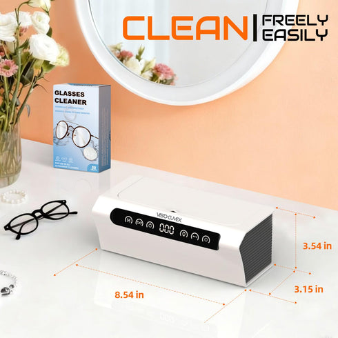 VISOCUVEX 45KHz 4 16.9oz Ultrasonic Jewelry Cleaner, Ultrasonic Cleaner Machine with Cleaning Modes, Capacity, Digital