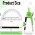 EBOOT Student Geometry Math Set, Drawing Compass and 6 Inch Clear Swing Arm Protractors for 180 Degree