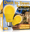 Dusk to Dawn Bug Light Bulb, Outdoor, 2 Pack Amber, Auto On/Off, 10W (100W Equivalent), E26 Base, Decorative Lamps