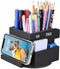 Ikee Design 360-degree Rotating Pen Holder, Desk Organizer with 7 Compartments for Office Supplies