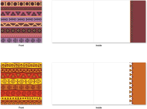 The Best Card Company 10 Assorted Blank Note Cards with Envelopes, Bulk Boxed Set (4 x 5.12 Inch)