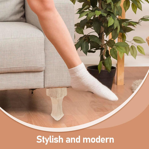 4 15x6cm Toddmomy Pieces Solid Wood Carved Furniture Legs European Style Replacement Sofa Couch Table Legs for Bathroom