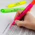 Kores Fluorescent Highlighter Pen, High Liner Plus, Water-Based Ink, Pack of 4 in Assorted Colours, Office Supplies