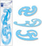 STAEDTLER Mars Professional French Curve Design Ruler Set, 3 Essential A B C Shapes, Blue Transparent Plastic