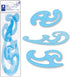 STAEDTLER Mars Professional French Curve Design Ruler Set, 3 Essential A B C Shapes, Blue Transparent Plastic