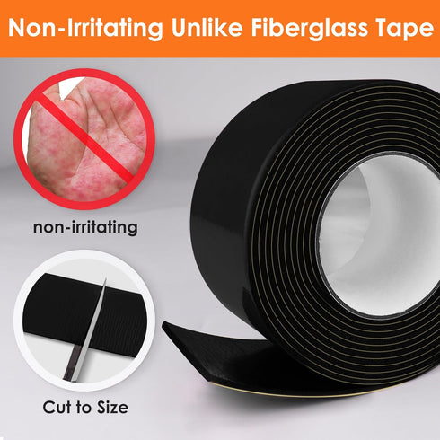 2 in Pipe Insulation Tape, Weather Resistant Foam Tape, Outdoor Water Pipe Insulation Wrap