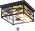 SAYTOP 2-Light Outdoor Ceiling Light with Motion Sensor Flush Mount Squares Porch Light, Dusk to Dawn Ceiling Lights
