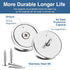110LB+ 1.26" 0.2" Pack 6 MIKEDE Strong Magnets with Hole, Heavy Duty Neodymium Cup Magnets with Stainless Screw