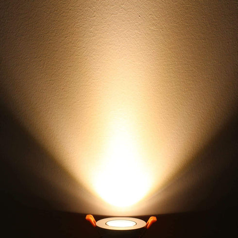 2inch Dimmable 3W 3000K-3500K, CRI80, 25W Bulbs (4Pack) LightingWill LED Downlight, COB Recessed Ceiling Light, Warm
