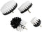 ABN Power Scrubber Cleaning Brush Set - 4 Piece White Soft Bristle Shower Scrubber Kit for Home and Auto